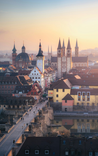 View over the city of Würzburg